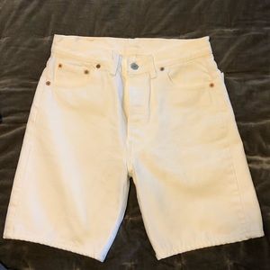 Levi’s 501 White Cotton Jean SHORTS